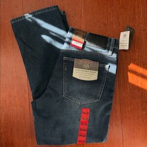 NWT Weatherproof Men's Dark Blue Fleece-Lined Jeans